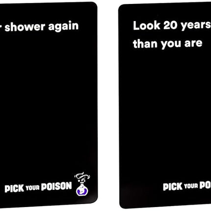 Pick Your Poison Party Game + Family Expansion Set - The “What Would You Rather Do?” Card Game for Kids, Teens, College Students, Adults, at Fun Parties and Board Games Night with Your Friends