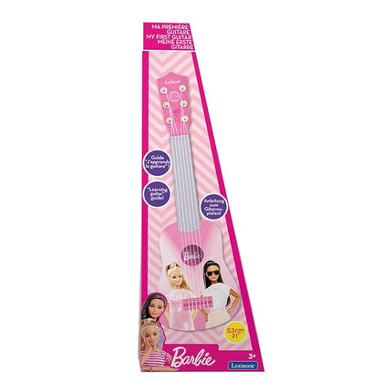Lexibook Barbie, My First Guitar for Children, 6 Nylon Strings, 21’’ Long, Guide Included, Pink, K200BB
