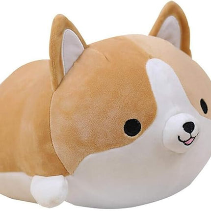 Corgi Dog Plush Pillow, Cute Shiba Inu Corgi Butt Stuffed Animal Toys Gifts for Bed, Valentine, Kids Birthday, Christmas (Brown, 17.3inch)