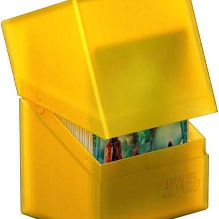 Ultimate Guard Boulder 80+ Classic, Deck Case for 80 Double-Sleeved TCG Cards, Amber, Secure & Durable Storage for Trading Card Games, Soft-Touch Finish