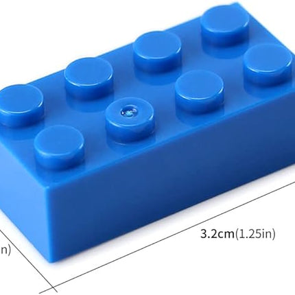 Feleph 100pcs 2x4 Bricks Blue Pieces Classic Parts Bricks Building Creative Play Blocks Set Toy Combine with Major Brick Brands