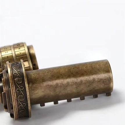 Unique Valentines Gift Cryptex Da Vinci Code Mini Cryptex Lock Puzzle Boxes with Hidden Compartments Heavy Real Metal Novelty Birthday Gifts Big Enough for Notes,Paper Money,Rings,Jewelry (Bronze)