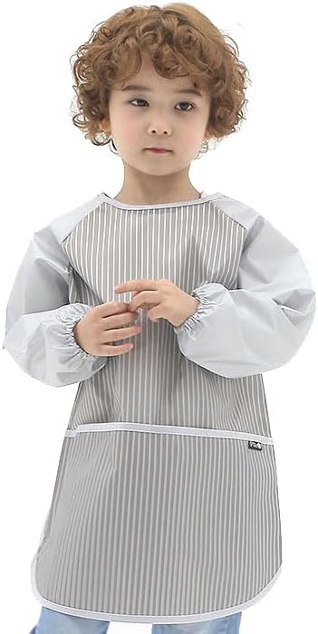 Kids Waterproof Art Smock – Long Sleeve Apron for Painting, Baking, Sensory Play (Ages 1–10)