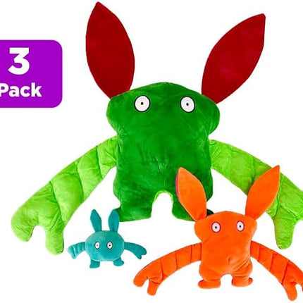 Bumpas 3 Pack Includes: Weighted Stuffed Pillow Animal with Surprise Bumpaloo & Thumper - Soft & Cuddly Plush for Comfort & Sensory Support