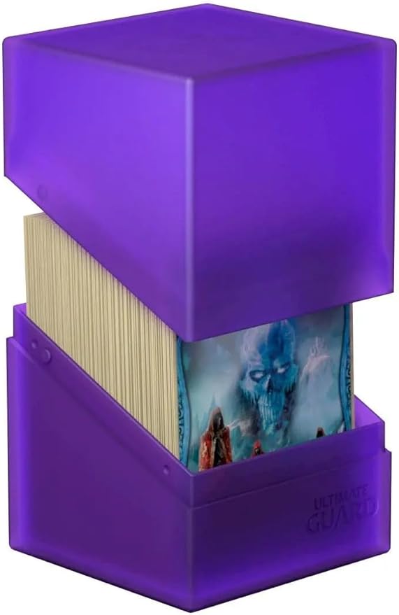 Ultimate Guard Boulder 100+ Classic, Deck Case for 100 Double-Sleeved TCG Cards, Amethyst, Secure & Durable Storage for Trading Card Games, Soft-Touch Finish