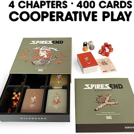 Spire's End: Hildegard Card Game, Add to Your Choose-Your-Path Adventure and Strategy Board Games, Immersive Solo or Cooperative Play for Ages 16 and Over, 1-2 Players, 30-180 Minute Playtime