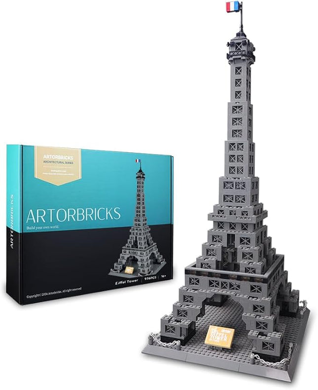 ArtorBricks Eiffel Tower Architecture Model Kit - 976-Piece Premium Building Set for Collectors, Detailed Display & Thoughtful Gift Idea