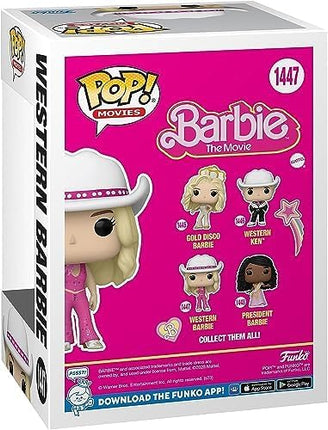 POP Movies: Barbie - Western Cowgirl Barbie Funko Vinyl Figure (Bundled with Compatible Box Protector Case), Multicolor, 3.75 inches