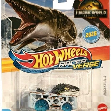 Hot Wheels Racer Verse, Jurassic World Rebirth Mosasaurus, New for 2025 Character Car, Diecast Vehicle