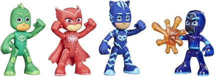 PJ Masks Night Time Mission Glow-in-The-Dark Action Figure Set, Preschool Toy for Kids Ages 3 and Up, 4 Figures and 1 Accessory