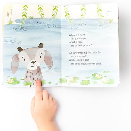 Slumberkins Ibex Snuggler & 2 Board Books Complete Set Bundle | Promotes Emotional Courage, Resilience & Empathy | Social Emotional Tools for Ages 0+ (Ibex Kin Snuggler + 2 Board Books)