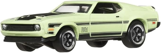 Hot Wheels '71 Ford Mustang Mach 1 [Green], 3/5 Series, 1:64 Scale Die-Cast Car