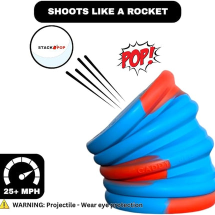 Stackpop, Blitz, Table Game, Outdoor Toss, Stack, Pop, and Catch, Outdoor Fun, Tailgating, Beach, Backyard, Football Blitz & Parties – Skilled, Active Game for Teens & Adults