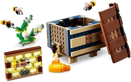 LEGO Creator 3in1 Birdhouse 31143, Birds to Hedgehog to Beehive Set, Forest Animal Figures, Building Toys for Kids Ages 8 Years and Over, Colorful Toy Set, Gift Idea