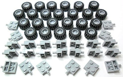 LEGO City - Wheel, Tire and Axle-Set Grey - 72 Pieces. Delivery as Illustrated in Blister-Pack