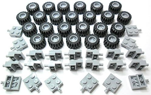 LEGO City - Wheel, Tire and Axle-Set Grey - 72 Pieces. Delivery as Illustrated in Blister-Pack