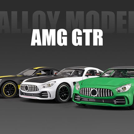 1/24 Benz AMG GTR Model Car Alloy Diecast Pull Back Vehicle Cars with Lights AMG GTR Toy Car Great Gift for Boys & Girls