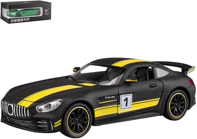 1/24 Benz AMG GTR Model Car Alloy Diecast Pull Back Vehicle Cars with Lights AMG GTR Toy Car Great Gift for Boys & Girls