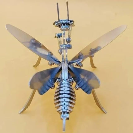 3D Metal Puzzle DIY Enthusiasts Adults Creative Building Model Spatial Thinking Home Decor Gift Idea （Mantis - Requires Assembly Comes with Tools）