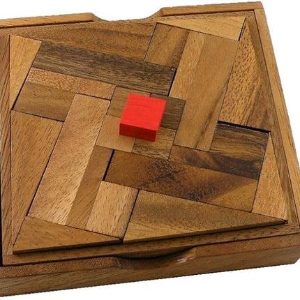 Impossible Square Wooden Puzzle Brain Teaser