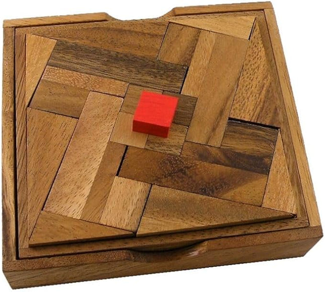 Impossible Square Wooden Puzzle Brain Teaser