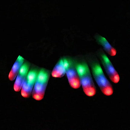 Luwint LED Colorful Flashing Finger Lighting Gloves, Glow Rave Cool Toys for Adult Teens