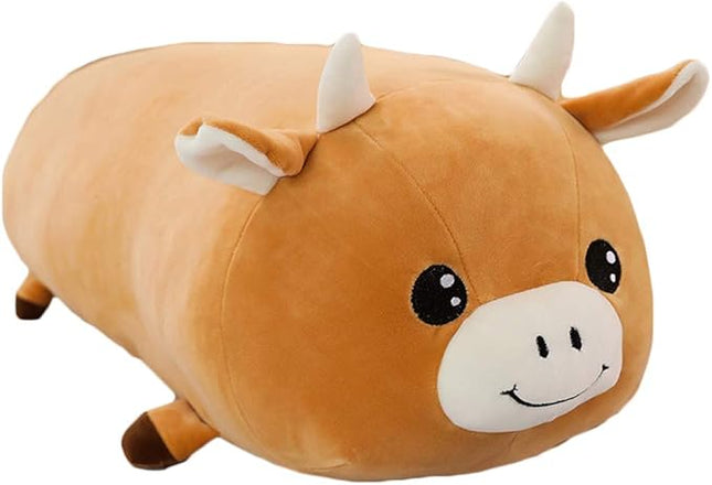 Cow Plush Hugging Pillow, Cow Plushie Stuffed Animal Toy Cute Plush Animal Pillow Gifts for Kids Birthday,Christmas,Valentine 23.6"