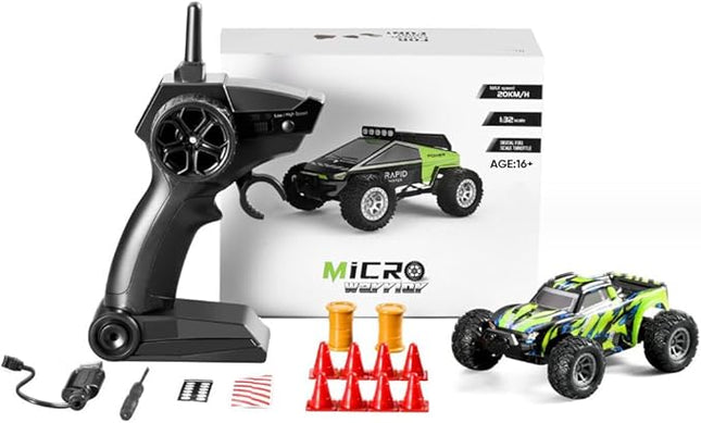 RC Off-Road Vehicle Model, 1/32 Scale 4WD Mini Electric 2.4G Remote Control High Speed Drift Off-Road, Mini Racing Drift Car for Adults