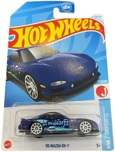 Hot Wheels 95 Mazda RX-7, Blue, HW J-Imports 9/10