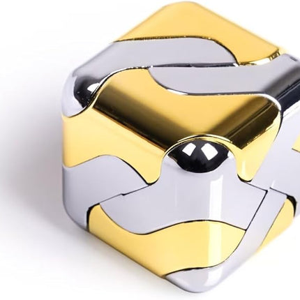 Metal-Puzzles Brain-Teaser 3D-Toys: Fidget-Toys Cool-Gadgets-Stuff Square-Cube-Box Puzzle-Toy ADHD Tools Stress Relief Gift for Kid Children Teen Adult Office Home School Christmas