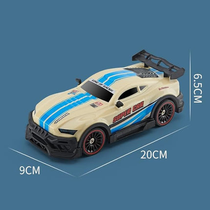 Color-Changing Remote Control Car with Dual Control, 6-Channel 2.4GHz RC Drift Cars with Lights, 2 Tire Sets & 4 Cones, High Speed Racing Toy for Boys, Birthday Gifts for Kids (B: Yellow-Pink)