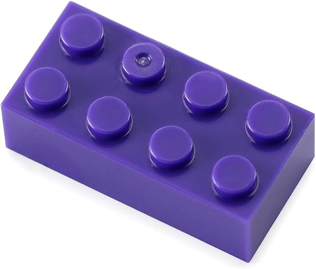 Feleph 100pcs 2x4 Bricks Dark Purple Pieces Parts Classic Building kit Creative Play Set Basic Blocks Toy Accessories Compatible with 3001 Major Brands