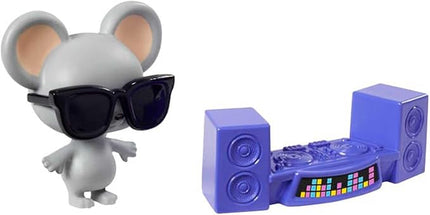 Barbie Extra Doll & Accessories with Long Pink Braids in Teal Floral Jacket & 2-Piece Floral Outfit with DJ Pet Mouse