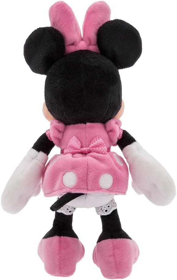 Disney Store Official Mini Bean Bag Plushies – Minnie Mouse – Pink Dress - Cute Stuffed Animal with Detailed Sculpting, Embroidered Features, Bean Bag Bottom Plush Toys for Kids