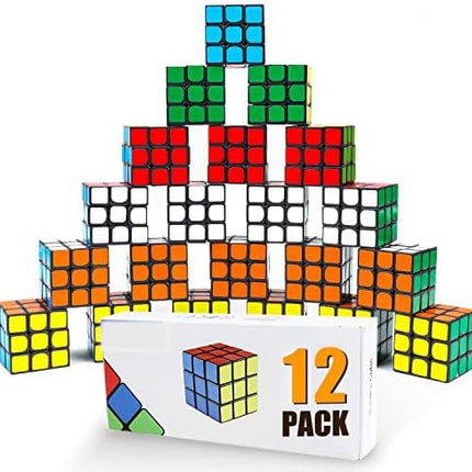 Mini Speed Cube,Magic Puzzles, Puzzle Boxes,Party Puzzle Game Toys Classroom Rewards & School Prize for Students,Birthday Party Favors (12 Pack)