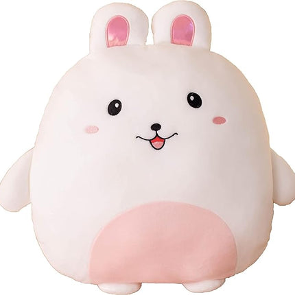Soft Flat Rabbit Plush Hugging Pillow Cute White Rabbit Stuffed Animal Bunny Plushies Toys Kids Bunny Anime Cushion for Birthday, Valentine's Day, Christmas...12 Inch