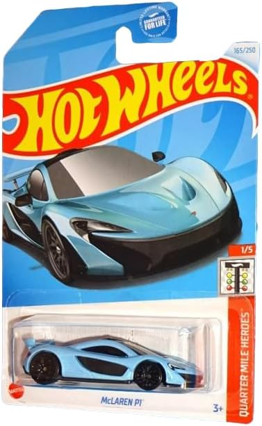 Hot Wheels McLaren P1 Light Blue Quarter Mile Heroes 1/5 Scale