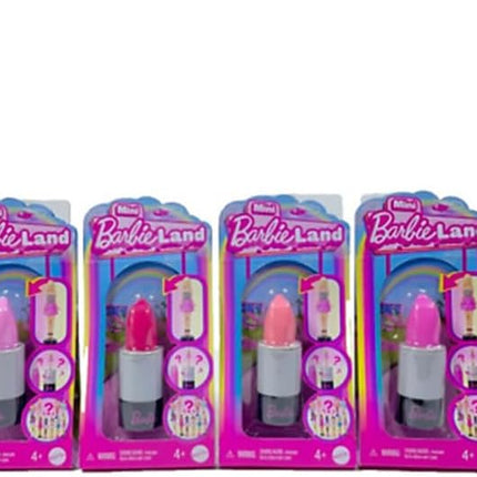 Barbie Mini BarbieLand Fashionistas Dolls, 1.5-inch Dolls in Lipstick Tube, Surprise Reveal (Styles May Vary) - Pack of 4