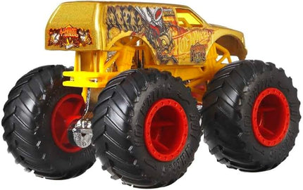 Hot Wheels Monster Trucks, 1:64 Scale Monster Trucks Toy Trucks, Set of 4, Giant Wheels, Favorite Characters and Cool Designs