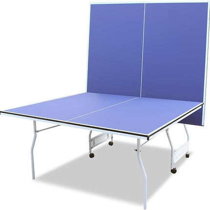 Table Tennis Table 4.5 FT / 6 FT / 8 FT / 9 FT Foldable Portable Ping Pong Table with 2 Table Tennis Paddles 3 Balls and Net for Indoor Outdoor Games