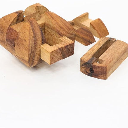 Ascher: 3D Wooden Puzzle Brain Teaser for Adults – Handcrafted Interlocking Logic Game – Unique STEM Gift & Desk Decor – Challenging Mental Puzzle by SiamMandalay