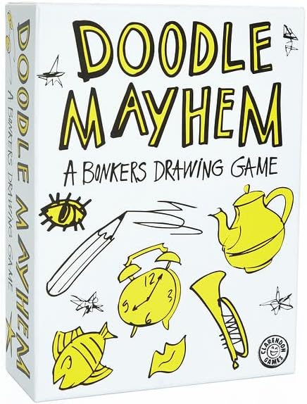 Doodle Mayhem: A Hilarous and Frantically Fast Drawing Game - Party Game - Family Games for Adults, Teens, Kids