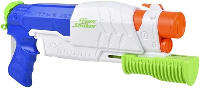 Nerf Super Soaker Scatter Blast Water Blaster, 5 Streams of Water, Pump Action, Kids Outdoor Water Toy, Gifts for 6 Year Old Boys & Girls