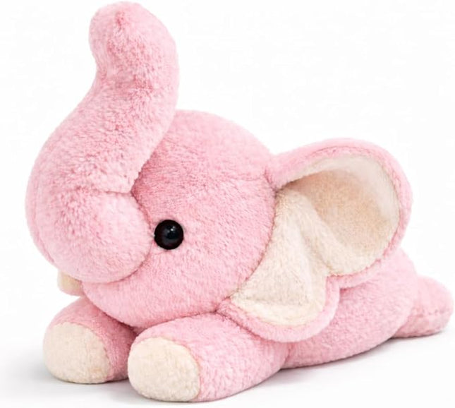 uoozii 24" | 5 Pounds Pink Elephant Weighted Stuffed Animals with Unscented Microwavable Heating Pad, Cute Coolable Heatable Weighted Plush Warm Gift for Kids & Adults