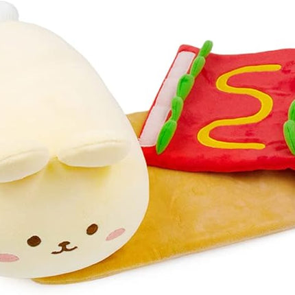 Anirollz Bunniroll Plush in Hotdog Outfitz (12") – Kawaii Medium Stuffed Animal with Removable Costume – Cute Squishy Plush Toy Gift for Girls & Collectors
