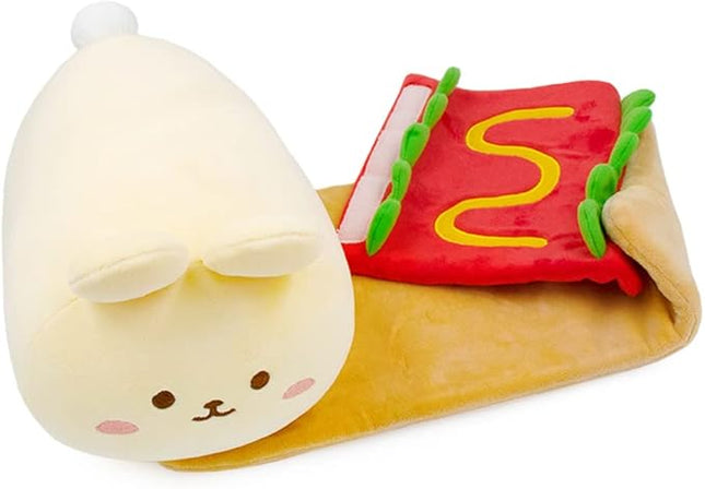 Anirollz Bunniroll Plush in Hotdog Outfitz (12") – Kawaii Medium Stuffed Animal with Removable Costume – Cute Squishy Plush Toy Gift for Girls & Collectors