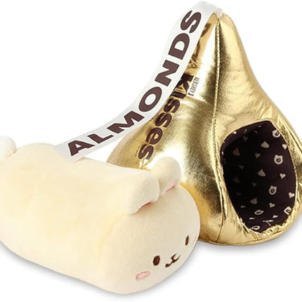 Anirollz Stuffed Animal Plush Toy - Official Hershey Kisses Chocolate Toy Blanket Outfitz Doll | Soft, Squishy, Warm, Cute, Comfort, Safe| Pillow with Bunny - Valentine's Day Gift 6" Bunniroll