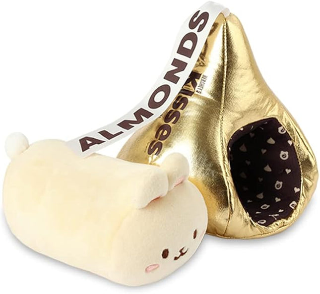 Anirollz Stuffed Animal Plush Toy - Official Hershey Kisses Chocolate Toy Blanket Outfitz Doll | Soft, Squishy, Warm, Cute, Comfort, Safe| Pillow with Bunny - Valentine's Day Gift 6" Bunniroll