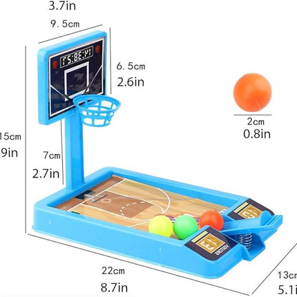 Random Color Tabletop Basketball Game Toys，Office Desktop Basketball Party Favors，Novelty Basketball Shooting Game Carnival Classroom Prizes Goodie Bag Stuffers for Kids Boys Girls(1PACK)