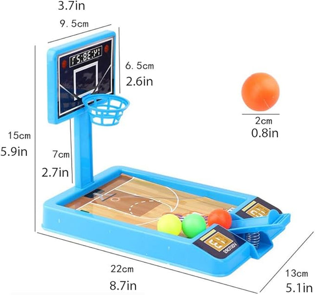 Random Color Tabletop Basketball Game Toys，Office Desktop Basketball Party Favors，Novelty Basketball Shooting Game Carnival Classroom Prizes Goodie Bag Stuffers for Kids Boys Girls(1PACK)